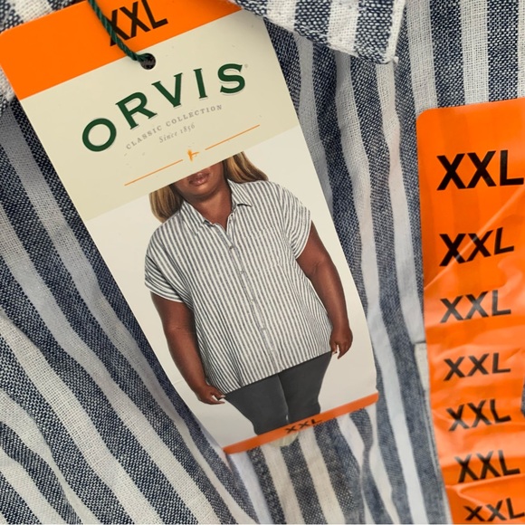 Orvis Top NWT Linen Blend Button Up Size XXL - Picture 8 of 15